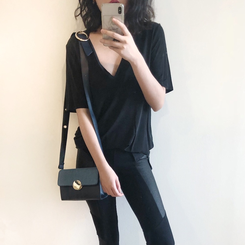 MOVING SALE (to 2/5) denim look small box bag - Picture 4 of 8